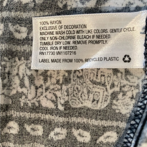 Merona Elephant Print Kimono with Fringe Hem size M/L - Picture 7 of 14